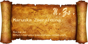 Maruska Zseraldina névjegykártya